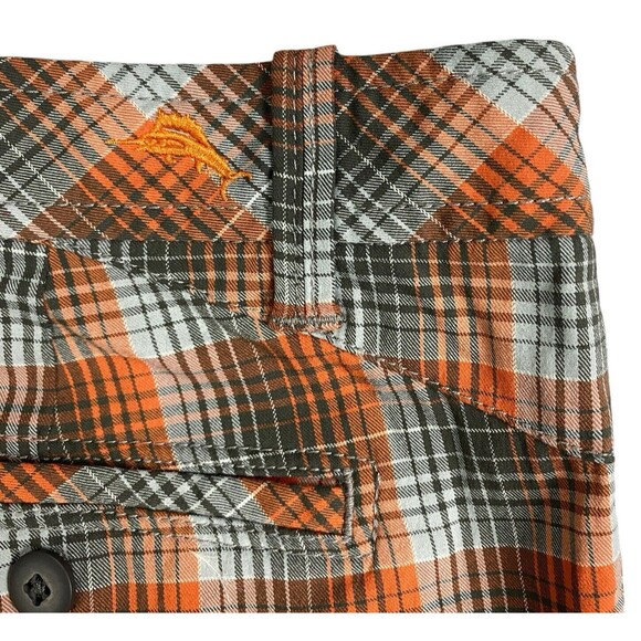 Tommy Bahama Paradise Tech Men's Shorts Size 34 Nylon Orange White Gray Fishing - Picture 2 of 16